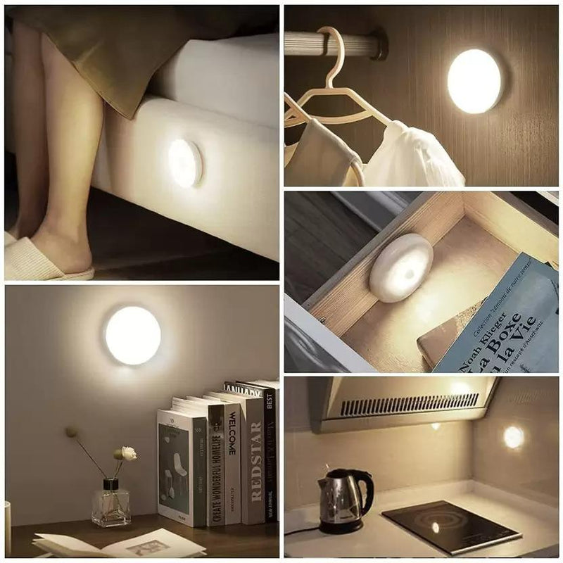 Motion Sensor LED Night Light for Home – USB Rechargeable, Wireless & Self-Adhesive Wall Lamp