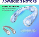 Portable Bladeless Hanging Neck Fan – Rechargeable & Hands-Free Cooling