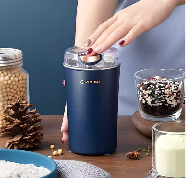 Portable Electric Coffee Grinder – Durable Plastic & Steel Body