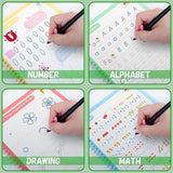 Sank Magic Handwriting Copybook – 4 Books, 1 Pen, 1 Grip & 10 Refills (Reusable Handwriting Workbook)